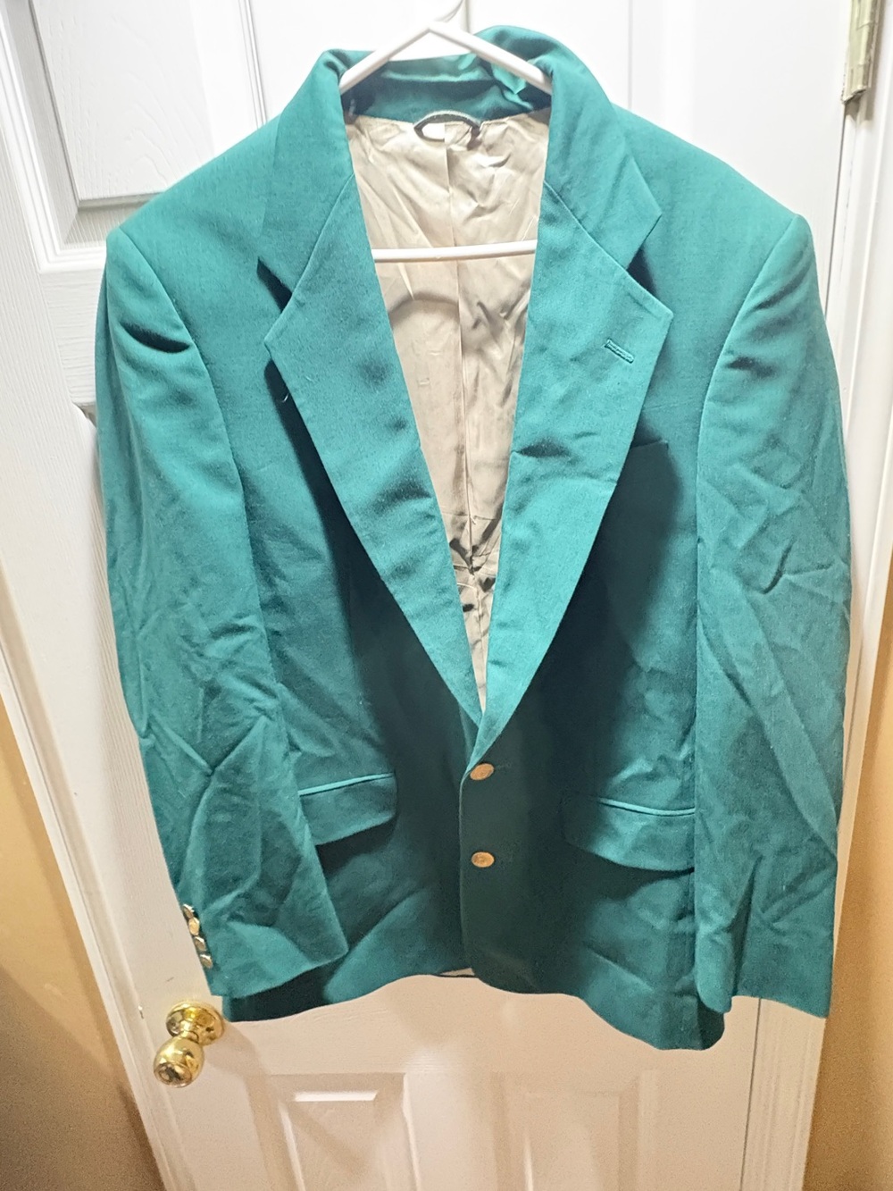 Vintage Christian Dior green Men's Blazer - Classic Two-Button Sport Coat
